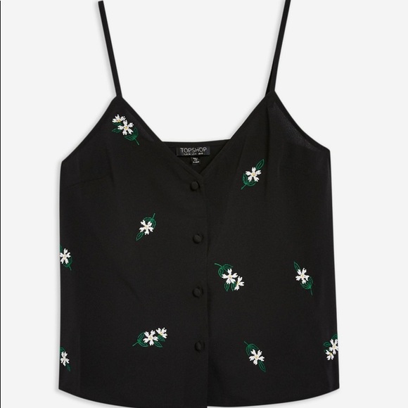 TopShop Button Embellished Cami Top - Picture 2 of 4